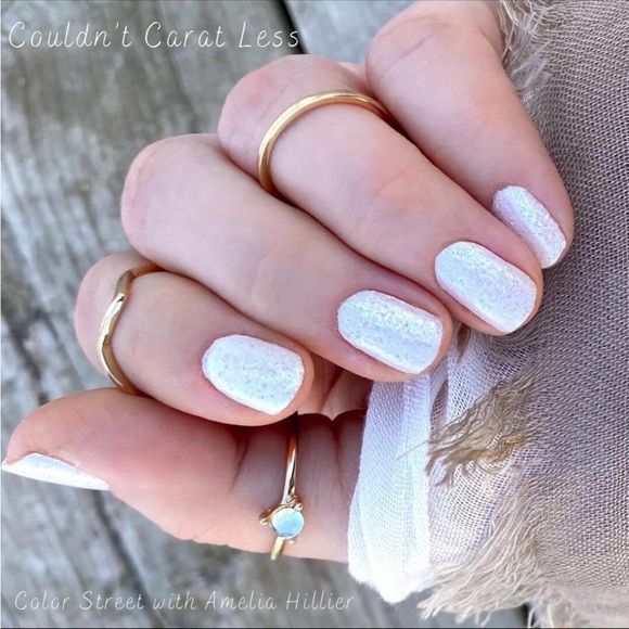 *Retired* Color Street: Couldn’t Carat Less | White Glitter Party Winter Sparkle - Picture 7 of 16